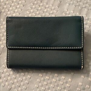 Dark Teal Green Leather Wallet